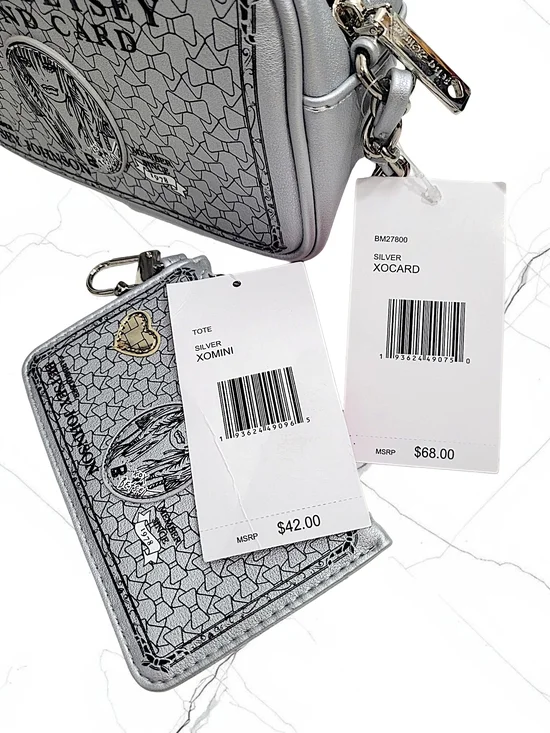 Betsey Johnson Silver 'Bank of Betsey Diamond Card' Crossbody and Wallet Set - Picture 12 of 12